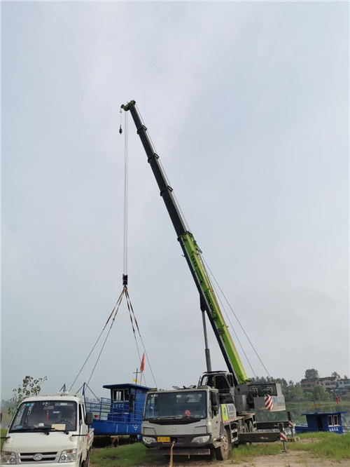 临淄区桥梁建设吊装案例